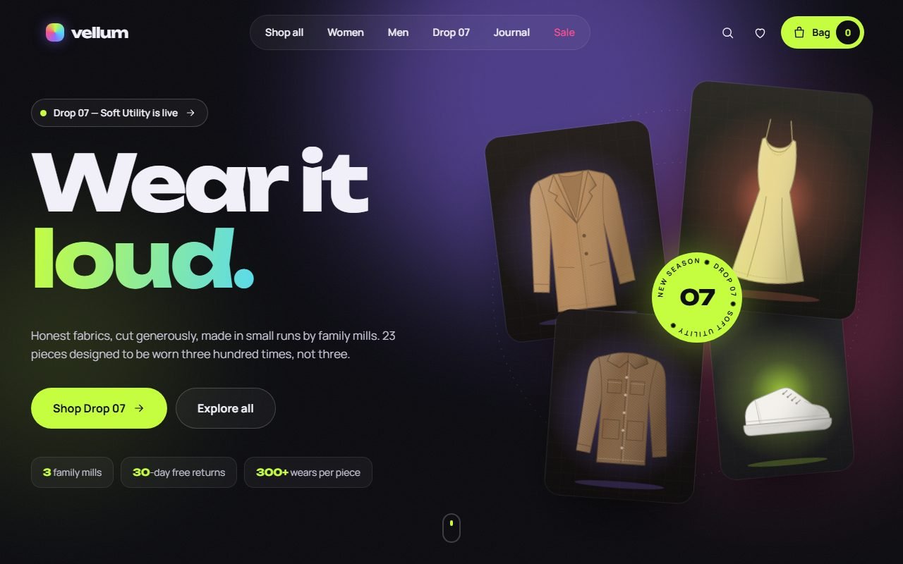 Screenshot of Fashion & Clothing E-commerce Website